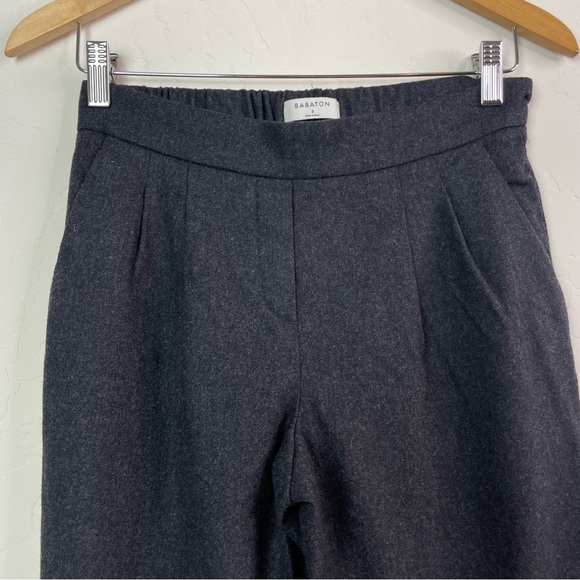 Aritzia Babaton Cohen Wool Cashmere Pleated Slim Straight Trouser Pants Size 2 - Picture 8 of 16